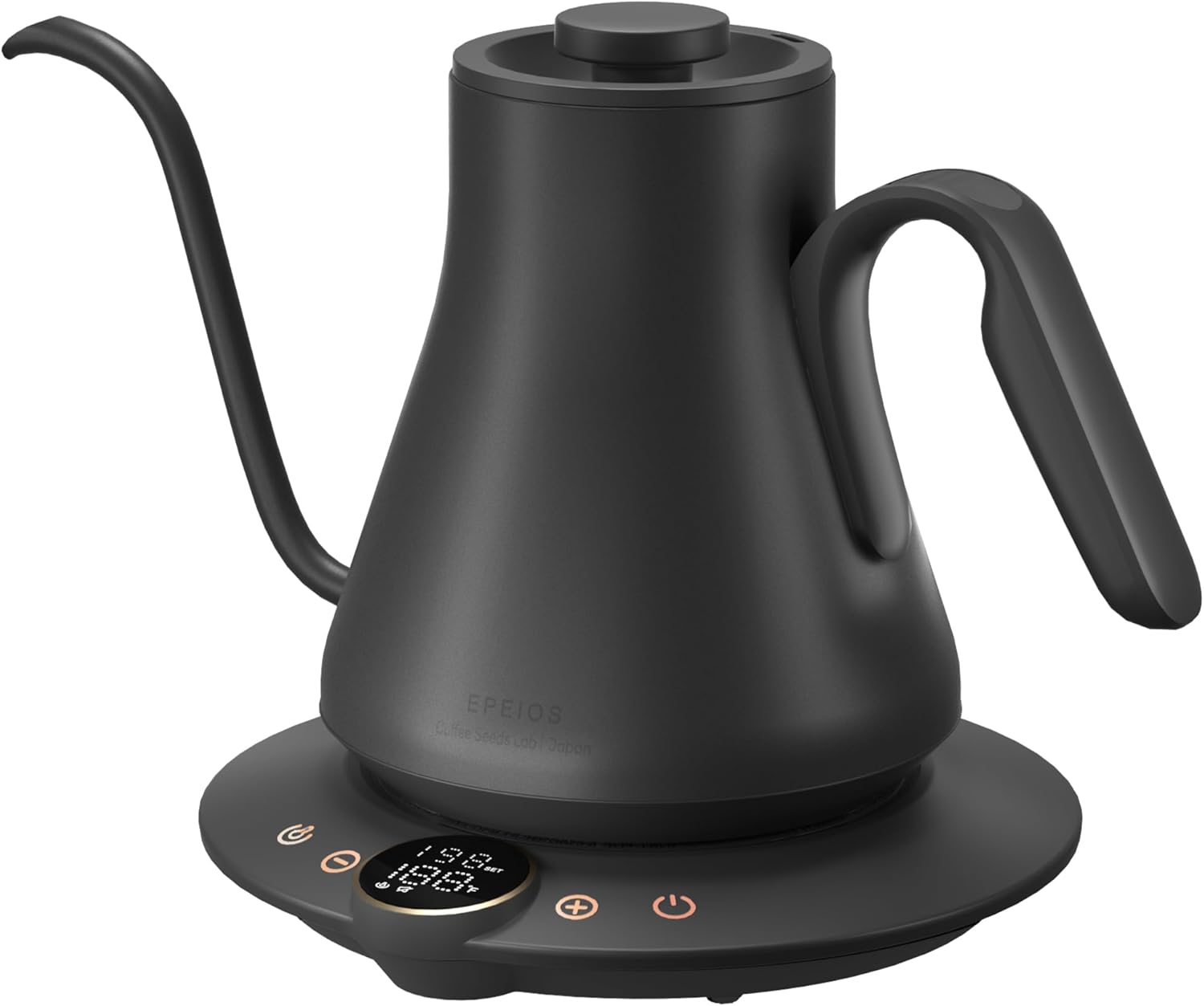 Electric Kettle, Gooseneck Electric Kettle, ±1℉ Temperature Control, Stainless Steel Inner, Quick Heating, for Pour Over Coffee, Brew Tea, Boil Hot Water, 1500W/0.9L Black