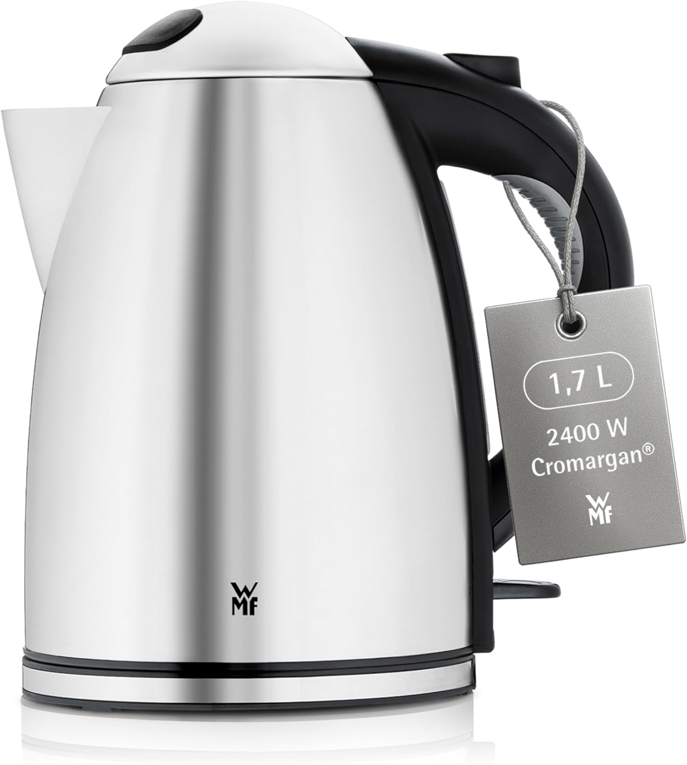 WMF Stelio kettle stainless steel, 1.7l, with filter, 2400W, wireless, illuminated water level indicator, lime water filter, cromargan matt