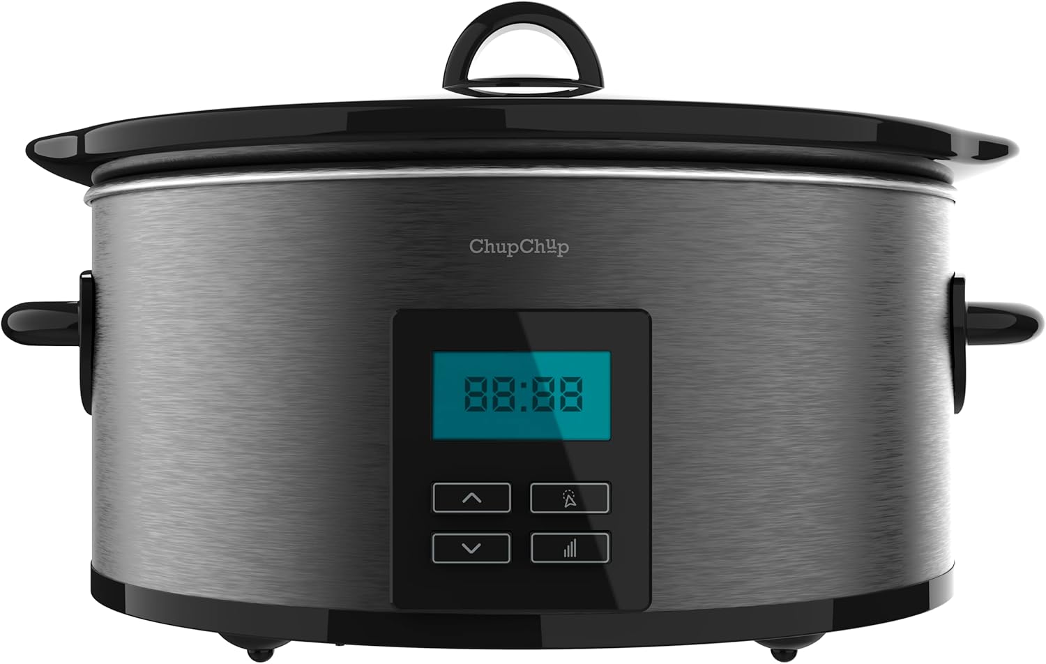 Cecotec Slow Cooker 5.5 L Chupchup Matic Spatula. 240 W, Programmable 24 Hours, 2 Temperatures, Timer, LCD Display, Keep Warm Function, Oven Safe, Oval Ceramic, Glass Lid