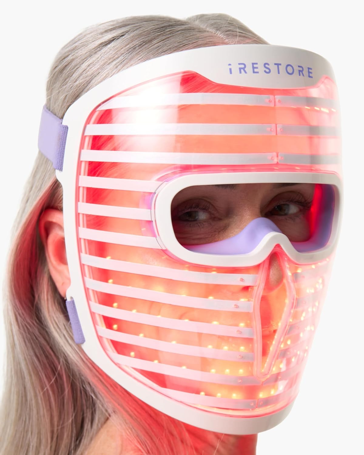 iRestore Illumina LED Face Mask – Advanced Skin Care Tool with Red, Infrared and Blue Light Therapy, Improves Skin Look, Promotes Shine and Supports a