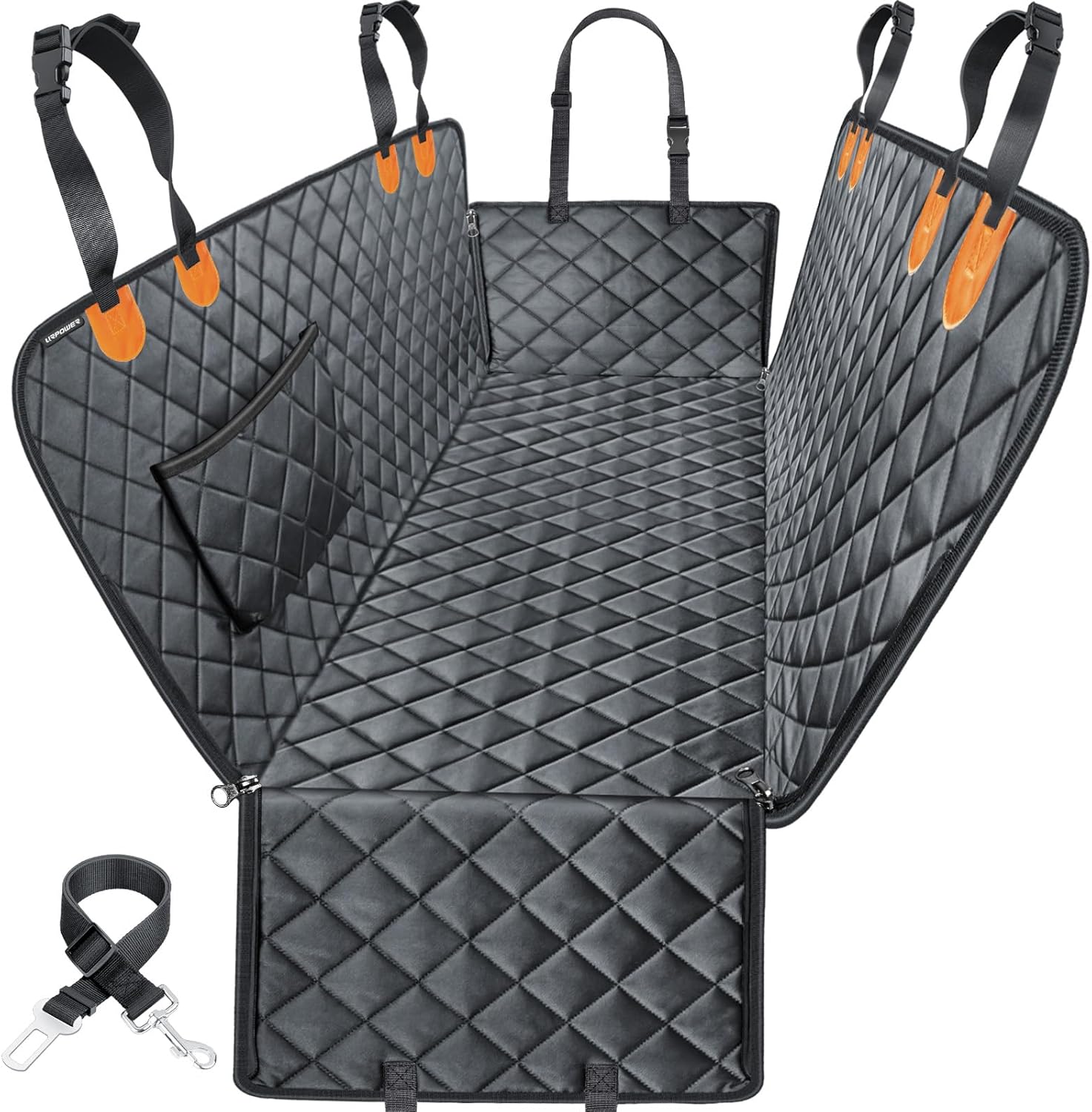 URPOWER Dog Car Seat Cover for Pets 100% Waterproof Seat Cover Hammock 600D Heavy Duty Scratch Proof Nonslip Durable Soft Back Seat Covers for Cars and SUVs